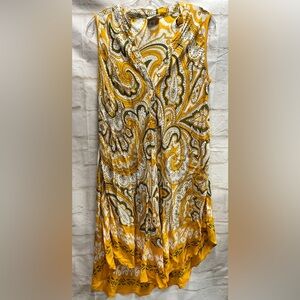 Seven Islands New York sleeveless‎ paisley print dress women’s size 1X
